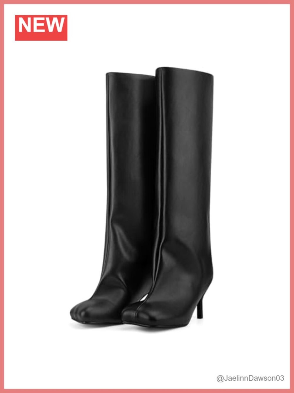 Womens Square Toe Kitten Heel Tall Pull On Suede Boots Slouchy